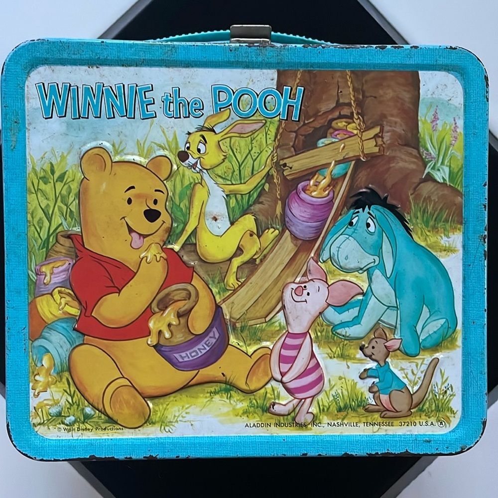 VTG Winnie the Pooh Metal Lunch Box 1976 Aladdin